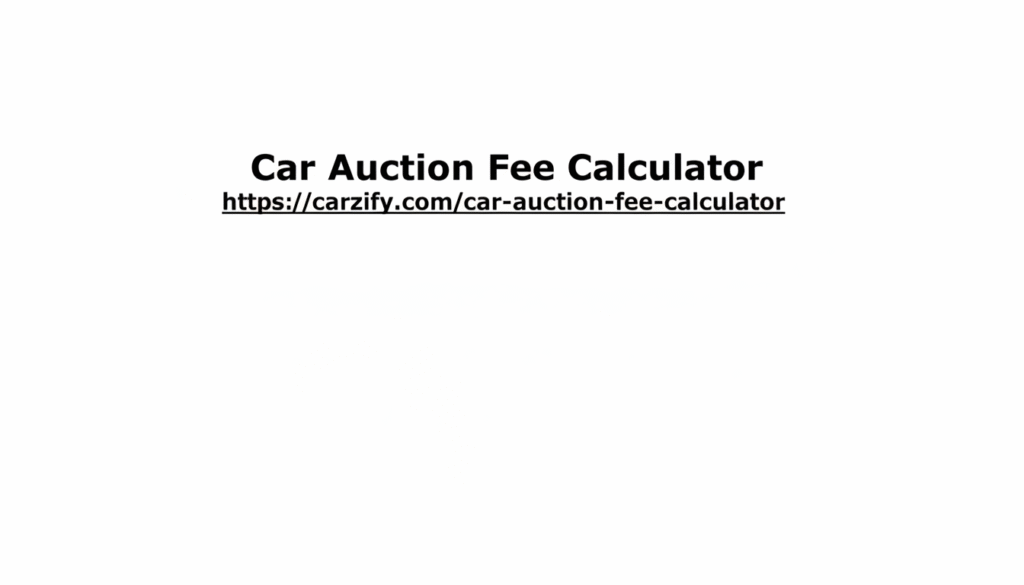 Car Auction Fee Calculator